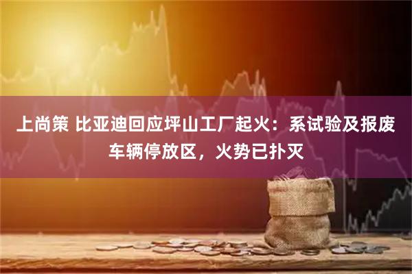 上尚策 比亚迪回应坪山工厂起火：系试验及报废车辆停放区，火势已扑灭
